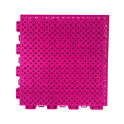 DUNK MASTER Outdoor Interlocking Sports Floor Tiles Anti-Slip Shock Absorbing Basketball Court Flooring 10/20/30 Square Meters - Rose Red