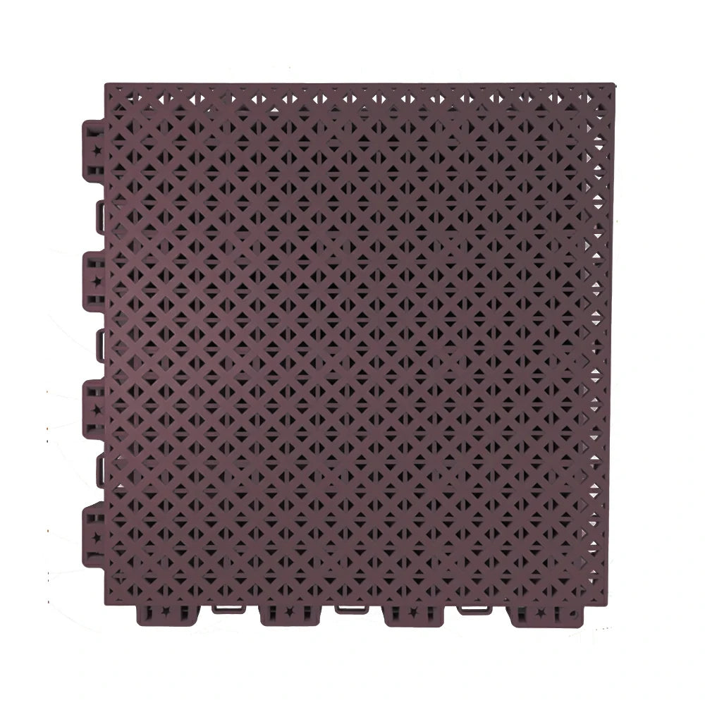 DUNK MASTER Outdoor Interlocking Sports Floor Tiles Anti-Slip Shock Absorbing Basketball Court Flooring 10/20/30 Square Meters - Coffee