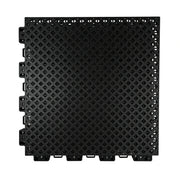 DUNK MASTER Outdoor Interlocking Sports Floor Tiles Anti-Slip Shock Absorbing Basketball Court Flooring 10/20/30 Square Meters - Black