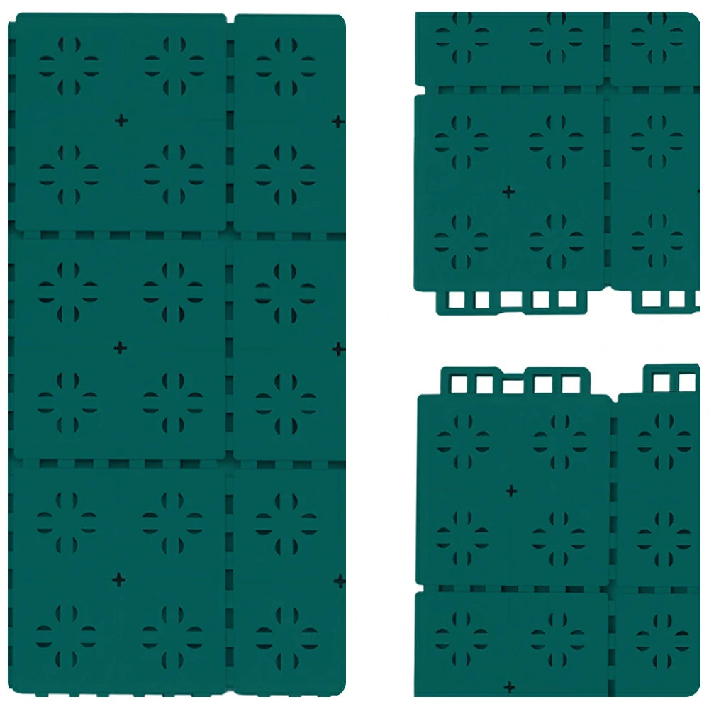 DUNK MASTER Outdoor Interlocking Sports Floor Tiles Anti-Slip Shock Absorbing Basketball Court Flooring 10/20/30 Square Meters - Dark Green
