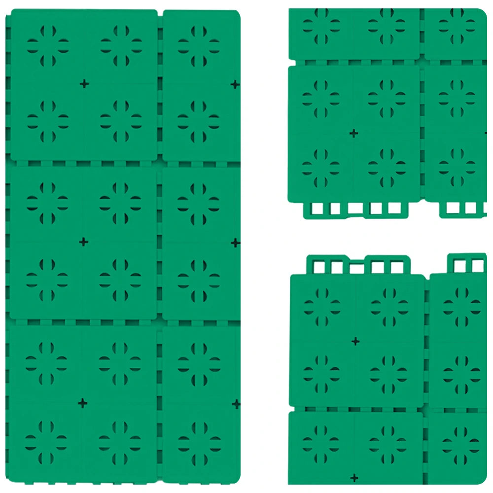 DUNK MASTER Outdoor Interlocking Sports Floor Tiles Anti-Slip Shock Absorbing Basketball Court Flooring 10/20/30 Square Meters - Grass Green