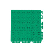 DUNK MASTER Outdoor Interlocking Sports Floor Tiles Anti-Slip Shock Absorbing Basketball Court Flooring 10/20/30 Square Meters - Grass Green