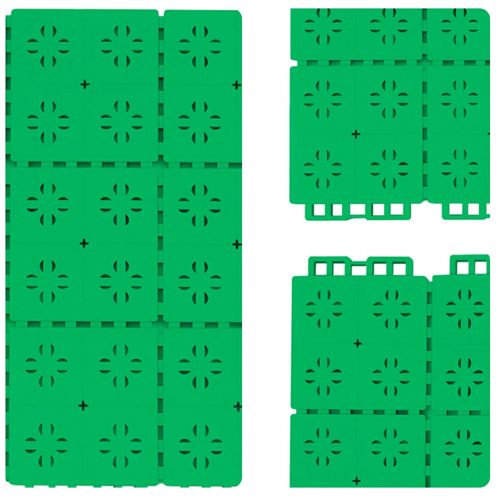 DUNK MASTER Outdoor Interlocking Sports Floor Tiles Anti-Slip Shock Absorbing Basketball Court Flooring 10/20/30 Square Meters - Emerald Green