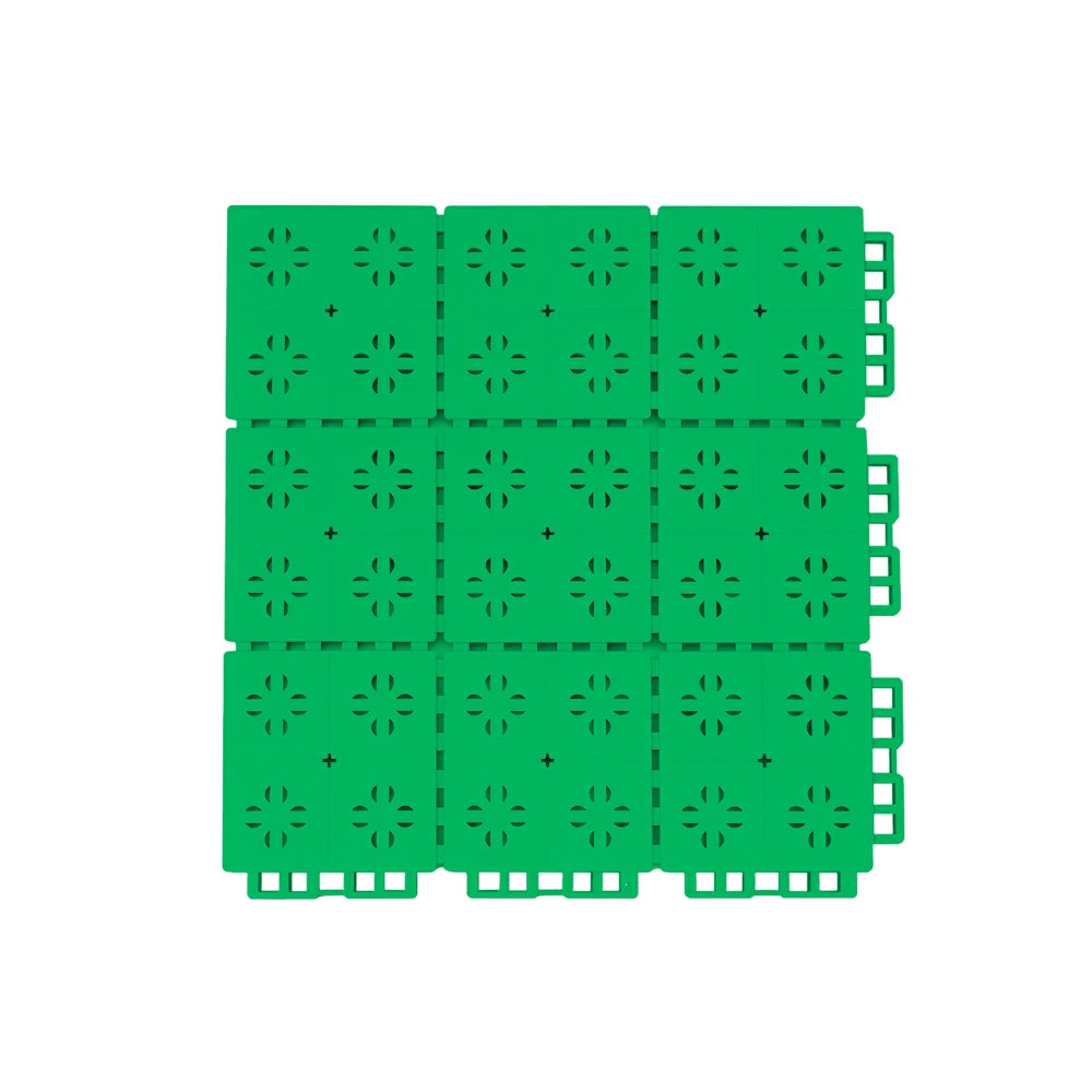 DUNK MASTER Outdoor Interlocking Sports Floor Tiles Anti-Slip Shock Absorbing Basketball Court Flooring 10/20/30 Square Meters - Emerald Green
