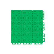 DUNK MASTER Outdoor Interlocking Sports Floor Tiles Anti-Slip Shock Absorbing Basketball Court Flooring 10/20/30 Square Meters - Emerald Green