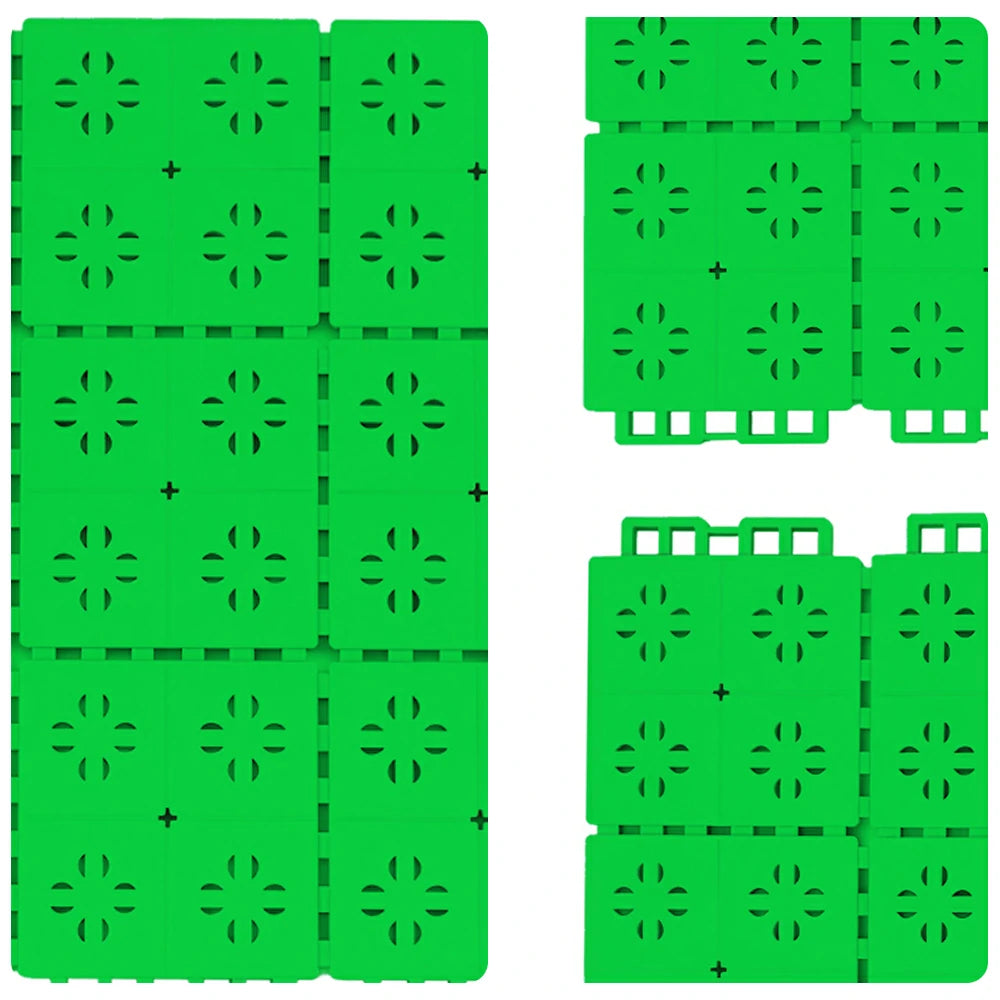 DUNK MASTER Outdoor Interlocking Sports Floor Tiles Anti-Slip Shock Absorbing Basketball Court Flooring 10/20/30 Square Meters - Apple Green