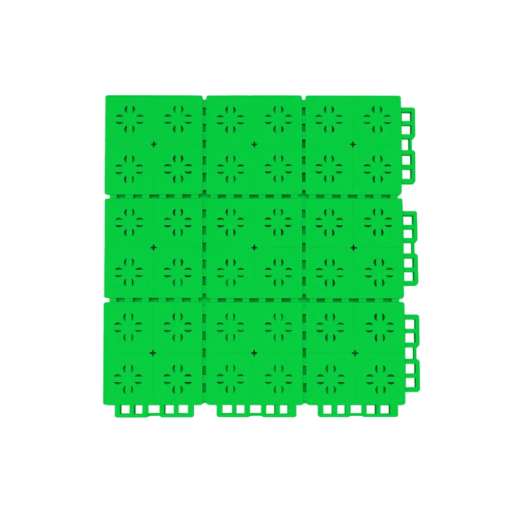 DUNK MASTER Outdoor Interlocking Sports Floor Tiles Anti-Slip Shock Absorbing Basketball Court Flooring 10/20/30 Square Meters - Apple Green