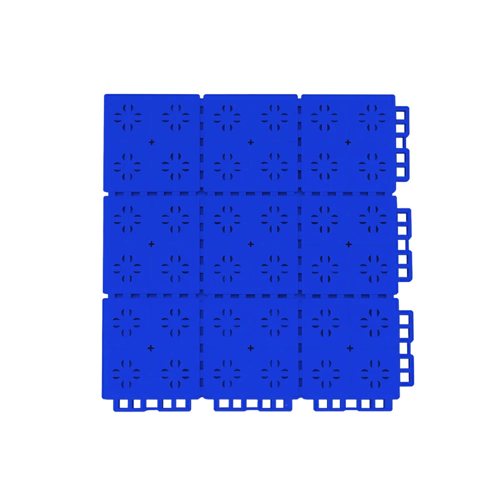 DUNK MASTER Outdoor Interlocking Sports Floor Tiles Anti-Slip Shock Absorbing Basketball Court Flooring 10/20/30 Square Meters - Royal Blue