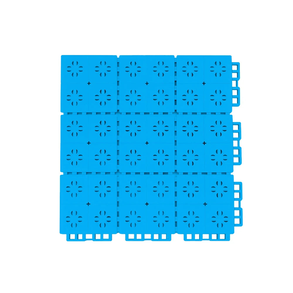 DUNK MASTER Outdoor Interlocking Sports Floor Tiles Anti-Slip Shock Absorbing Basketball Court Flooring 10/20/30 Square Meters - Blue