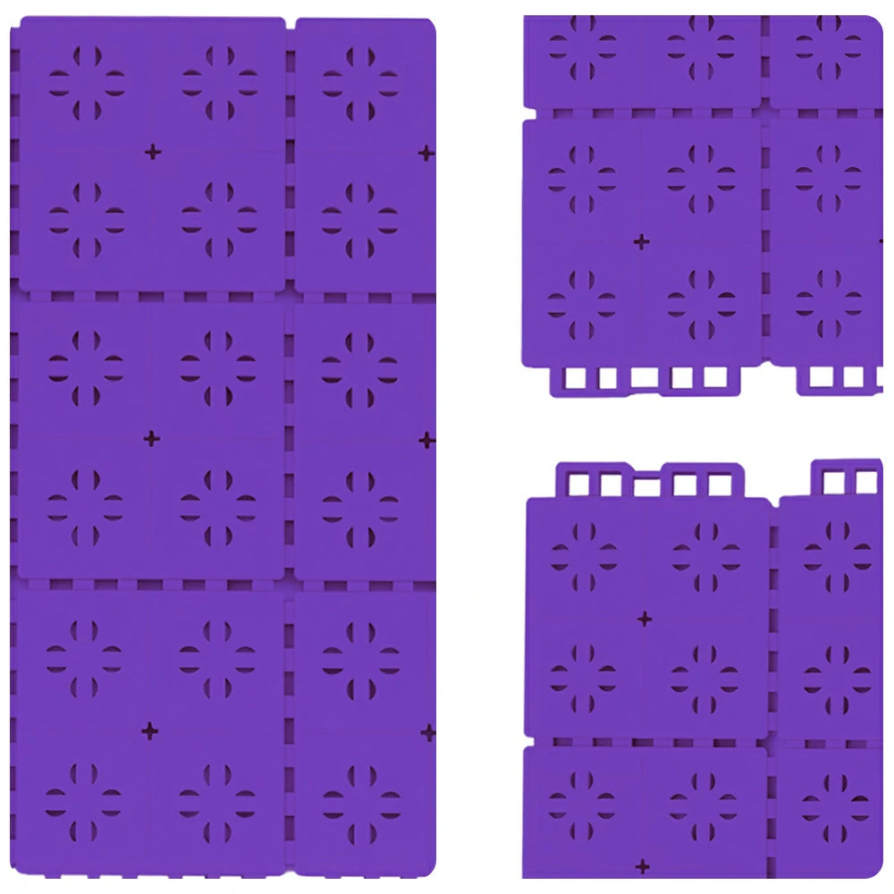 DUNK MASTER Outdoor Interlocking Sports Floor Tiles Anti-Slip Shock Absorbing Basketball Court Flooring 10/20/30 Square Meters - Purple