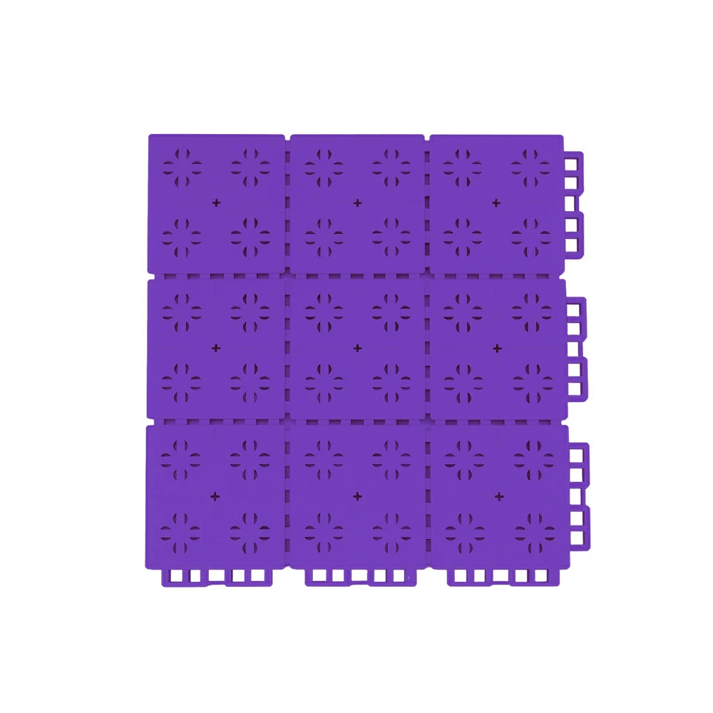 DUNK MASTER Outdoor Interlocking Sports Floor Tiles Anti-Slip Shock Absorbing Basketball Court Flooring 10/20/30 Square Meters - Purple