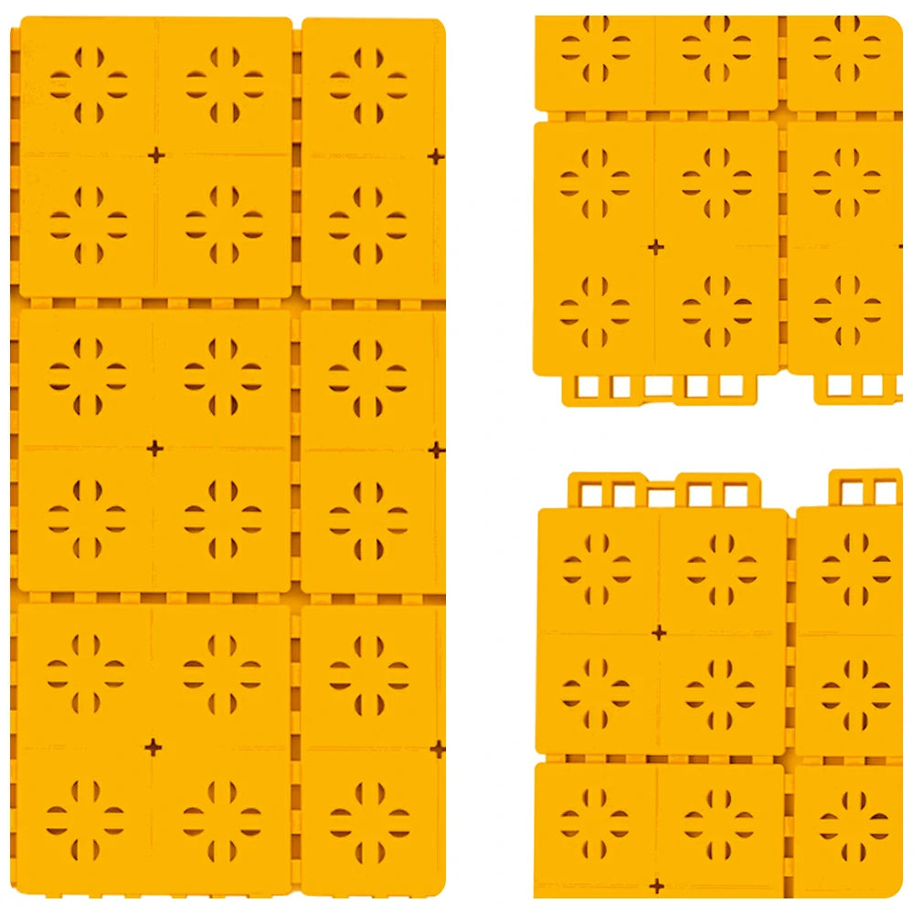 DUNK MASTER Interlocking Sports Court Tiles Anti-Slip Cushioning Drainage Flooring 10/20/30sqm Basketball Court Playground - Yellow