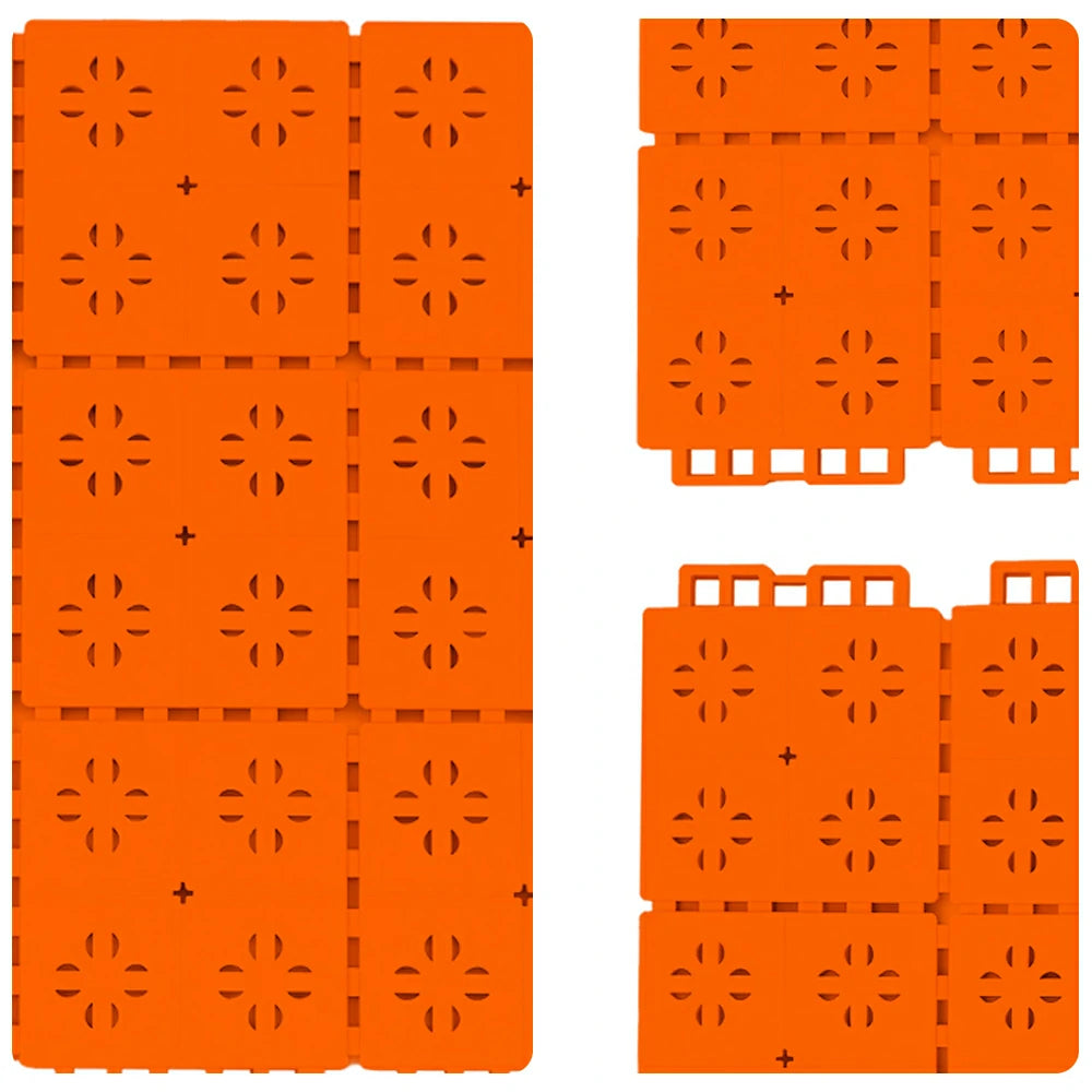 DUNK MASTER Outdoor Interlocking Sports Floor Tiles Anti-Slip Shock Absorbing Basketball Court Flooring 10/20/30 Square Meters - Orange