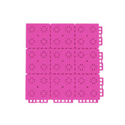 DUNK MASTER Outdoor Interlocking Sports Floor Tiles Anti-Slip Shock Absorbing Basketball Court Flooring 10/20/30 Square Meters - Pink