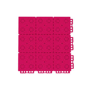 DUNK MASTER Outdoor Interlocking Sports Floor Tiles Anti-Slip Shock Absorbing Basketball Court Flooring 10/20/30 Square Meters - Rose Red
