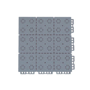 DUNK MASTER Outdoor Interlocking Sports Floor Tiles Anti-Slip Shock Absorbing Basketball Court Flooring 10/20/30 Square Meters - Light Grey