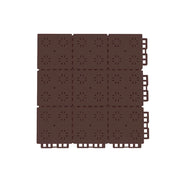 DUNK MASTER Outdoor Interlocking Sports Floor Tiles Anti-Slip Shock Absorbing Basketball Court Flooring 10/20/30 Square Meters - Coffee
