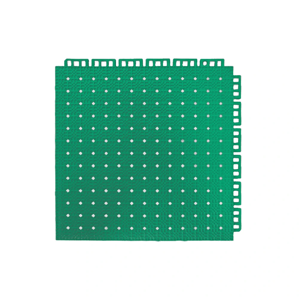 DUNK MASTER Outdoor Interlocking Sports Floor Tiles Anti-Slip Shock Absorbing Basketball Court Flooring 10/20/30 Square Meters - Grass Green
