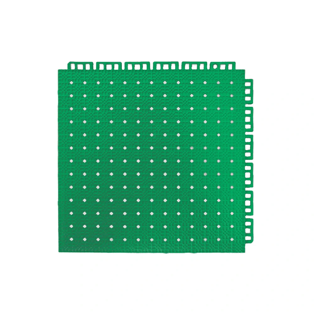 DUNK MASTER Outdoor Interlocking Sports Floor Tiles Anti-Slip Shock Absorbing Basketball Court Flooring 10/20/30 Square Meters - Emerald Green