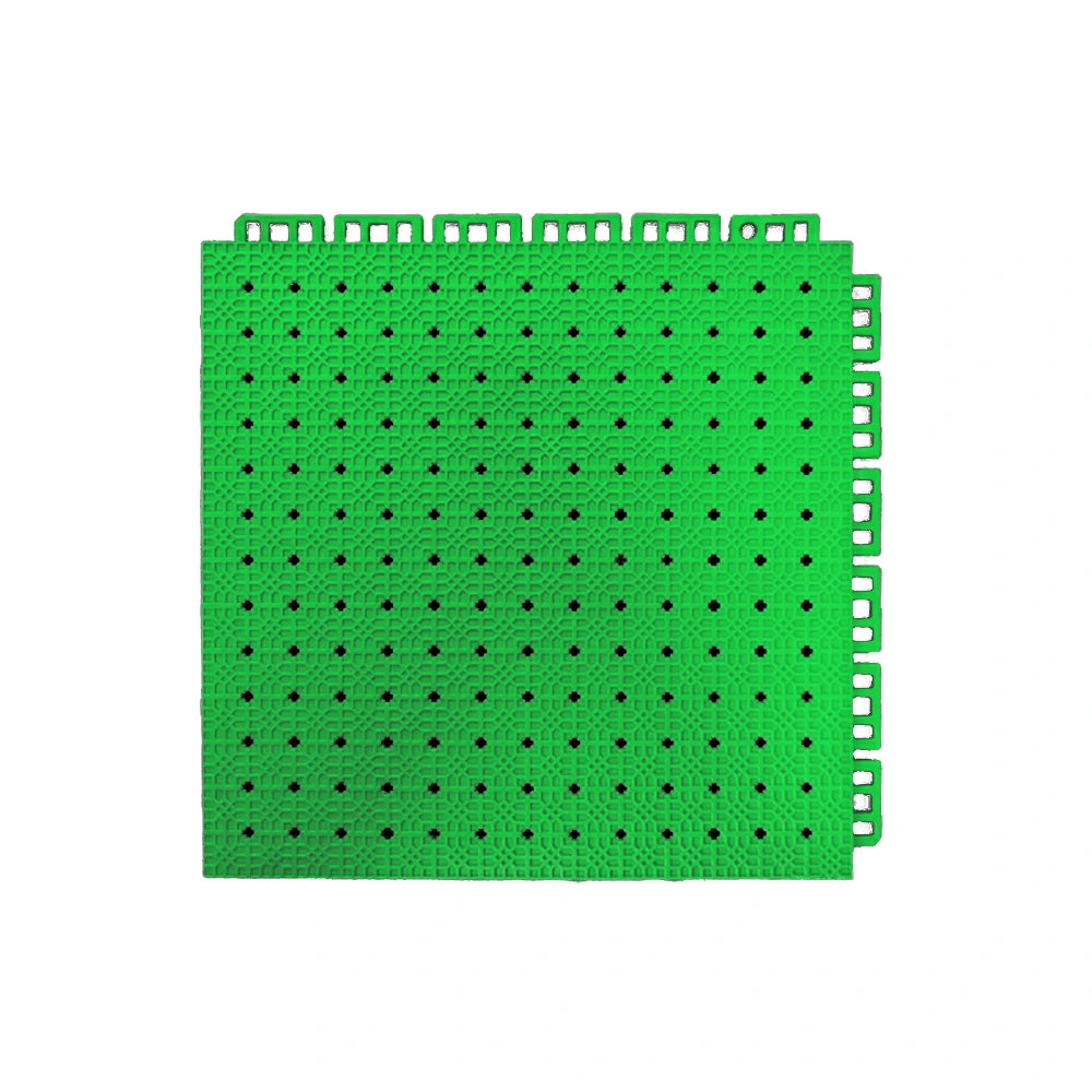 DUNK MASTER Outdoor Interlocking Sports Floor Tiles Anti-Slip Shock Absorbing Basketball Court Flooring 10/20/30 Square Meters - Apple Green