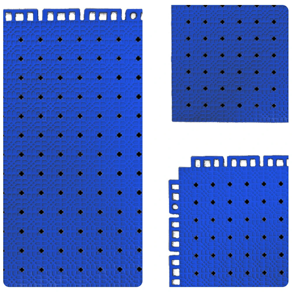DUNK MASTER Outdoor Interlocking Sports Floor Tiles Anti-Slip Shock Absorbing Basketball Court Flooring 10/20/30 Square Meters - Royal Blue
