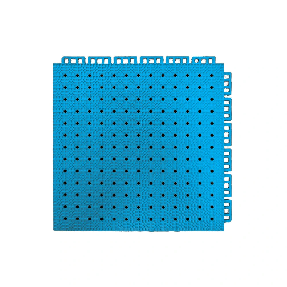DUNK MASTER Outdoor Interlocking Sports Floor Tiles Anti-Slip Shock Absorbing Basketball Court Flooring 10/20/30 Square Meters - Blue