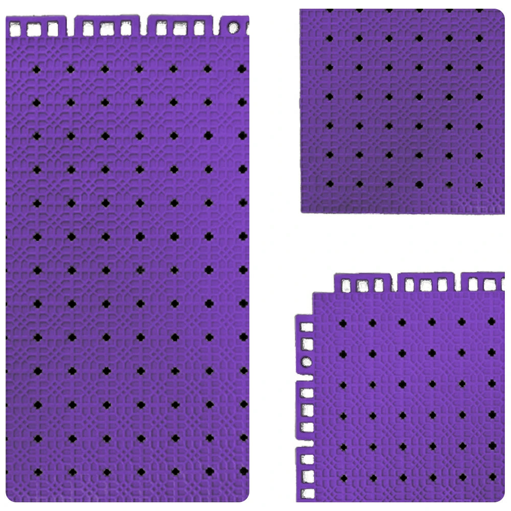 DUNK MASTER Outdoor Interlocking Sports Floor Tiles Anti-Slip Shock Absorbing Basketball Court Flooring 10/20/30 Square Meters - Purple
