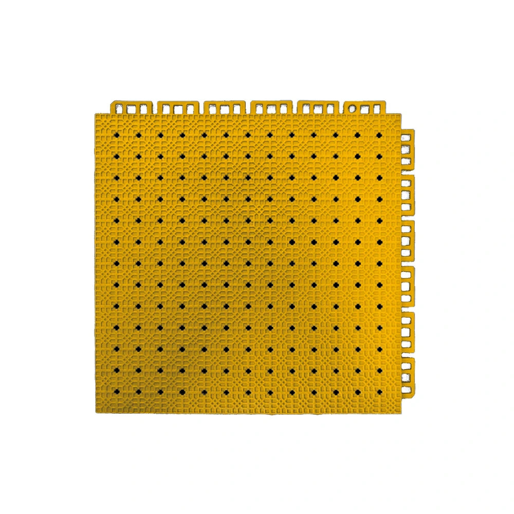 DUNK MASTER Outdoor Interlocking Sports Floor Tiles Anti-Slip Shock Absorbing Basketball Court Flooring 10/20/30 Square Meters - Yellow