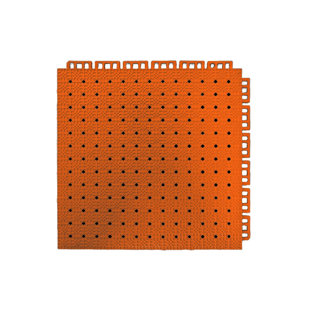 DUNK MASTER Outdoor Interlocking Sports Floor Tiles Anti-Slip Shock Absorbing Basketball Court Flooring 10/20/30 Square Meters - Orange