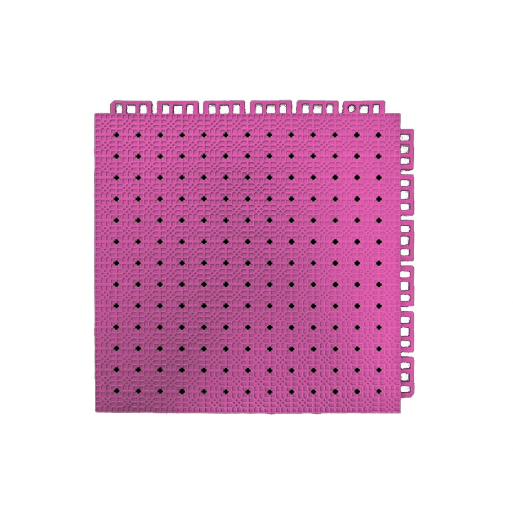 DUNK MASTER Outdoor Interlocking Sports Floor Tiles Anti-Slip Shock Absorbing Basketball Court Flooring 10/20/30 Square Meters - Pink