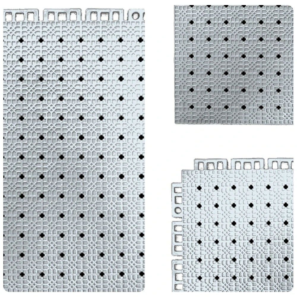 DUNK MASTER Outdoor Interlocking Sports Floor Tiles Anti-Slip Shock Absorbing Basketball Court Flooring 10/20/30 Square Meters - White