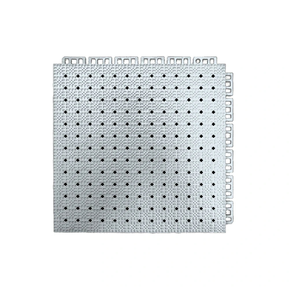 DUNK MASTER Outdoor Interlocking Sports Floor Tiles Anti-Slip Shock Absorbing Basketball Court Flooring 10/20/30 Square Meters - White