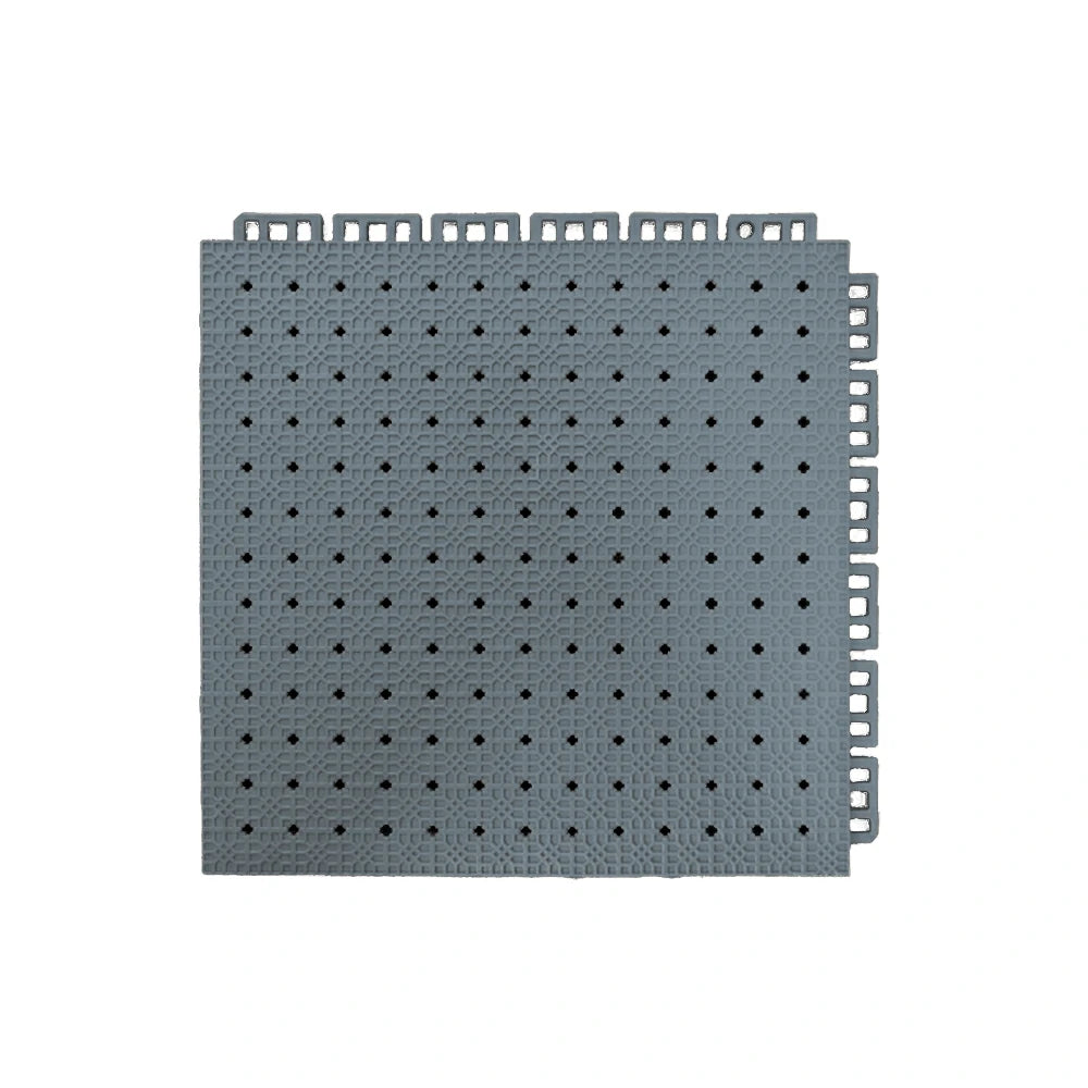 DUNK MASTER Outdoor Interlocking Sports Floor Tiles Anti-Slip Shock Absorbing Basketball Court Flooring 10/20/30 Square Meters - Light Grey