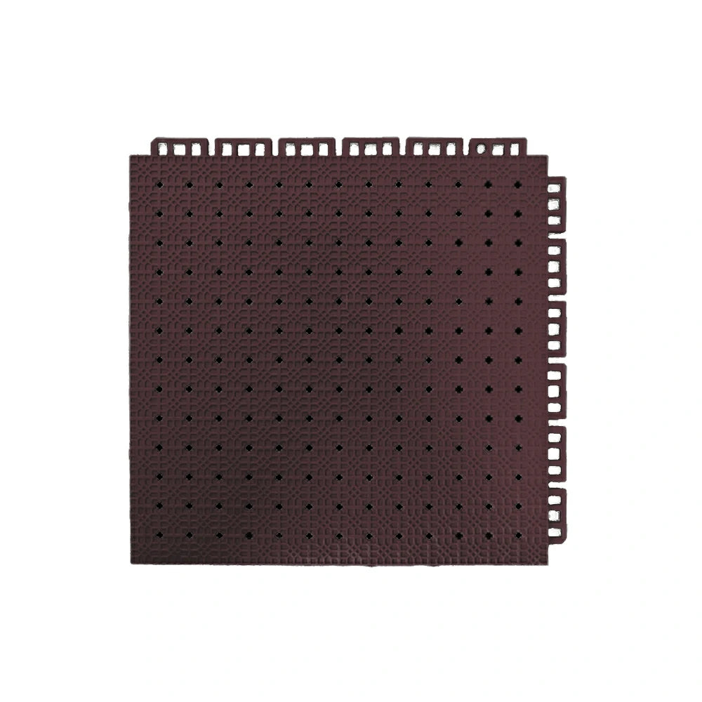 DUNK MASTER Outdoor Interlocking Sports Floor Tiles Anti-Slip Shock Absorbing Basketball Court Flooring 10/20/30 Square Meters - Coffee