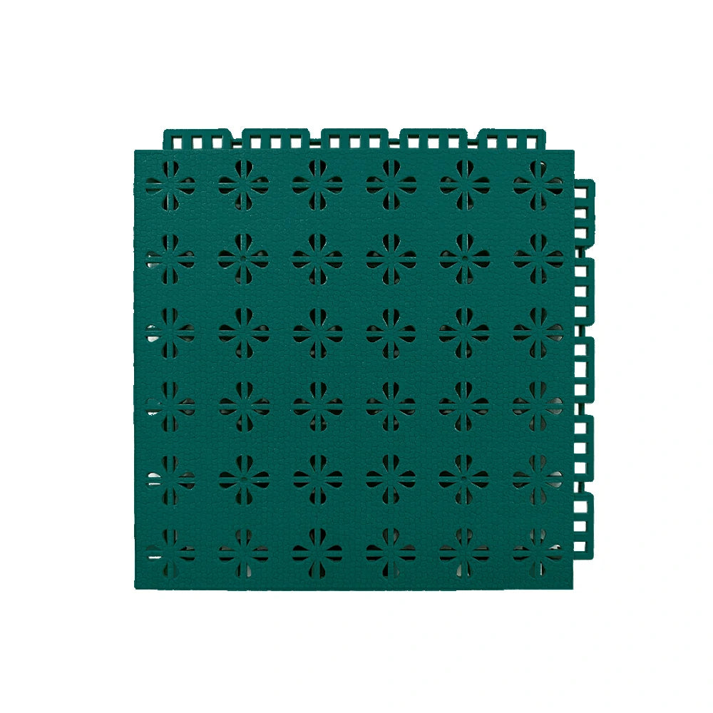 DUNK MASTER Interlocking Sports Court Tiles Anti-Slip Cushioning Drainage Flooring 10/20/30sqm Basketball Court Playground - Dark Green