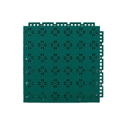 DUNK MASTER Interlocking Sports Court Tiles Anti-Slip Cushioning Drainage Flooring 10/20/30sqm Basketball Court Playground - Dark Green