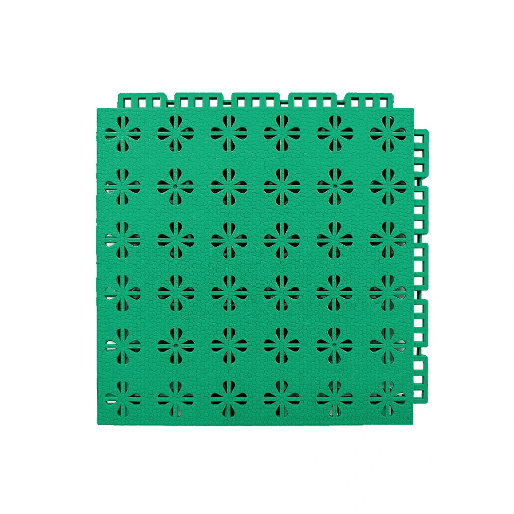 DUNK MASTER Interlocking Sports Court Tiles Anti-Slip Cushioning Drainage Flooring 10/20/30sqm Basketball Court Playground - Grass Green