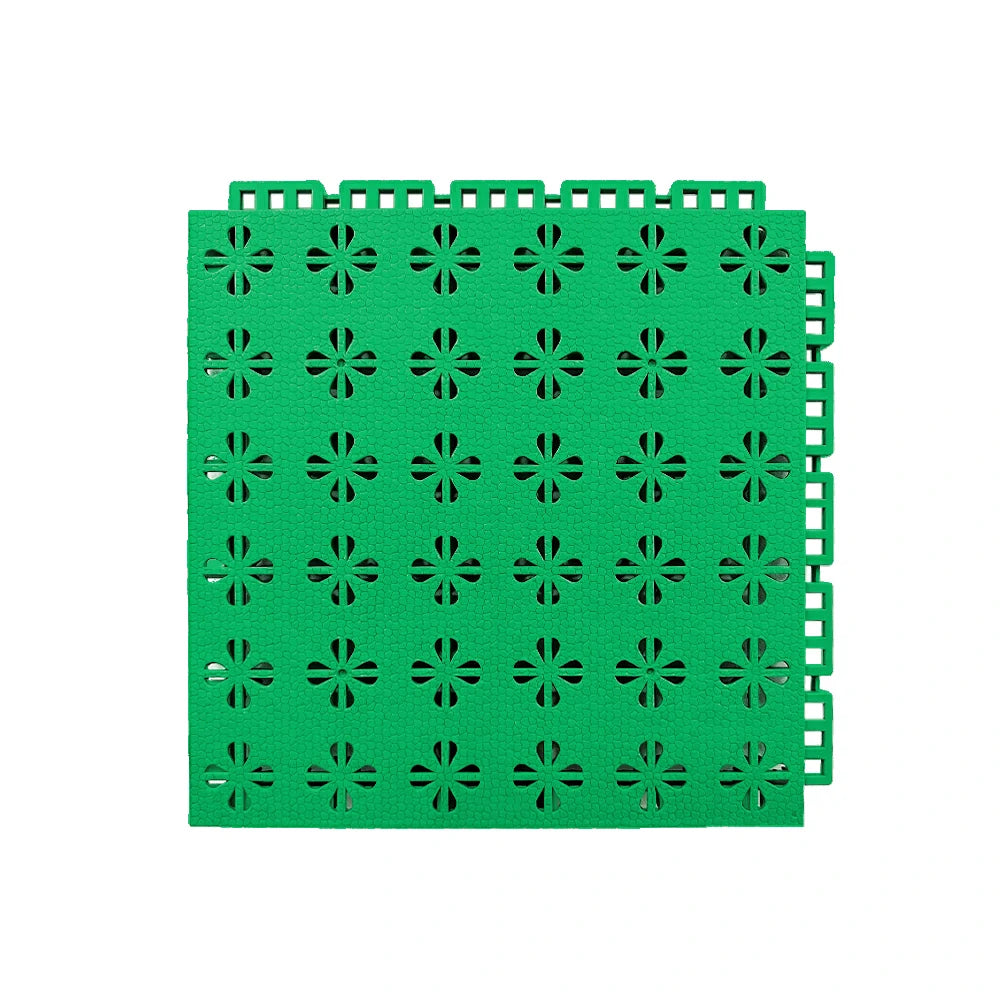 DUNK MASTER Interlocking Sports Court Tiles Anti-Slip Cushioning Drainage Flooring 10/20/30sqm Basketball Court Playground - Emerald Green