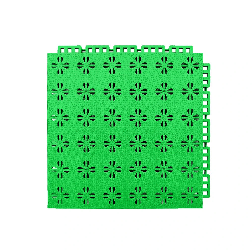DUNK MASTER Interlocking Sports Court Tiles Anti-Slip Cushioning Drainage Flooring 10/20/30sqm Basketball Court Playground - Apple Green