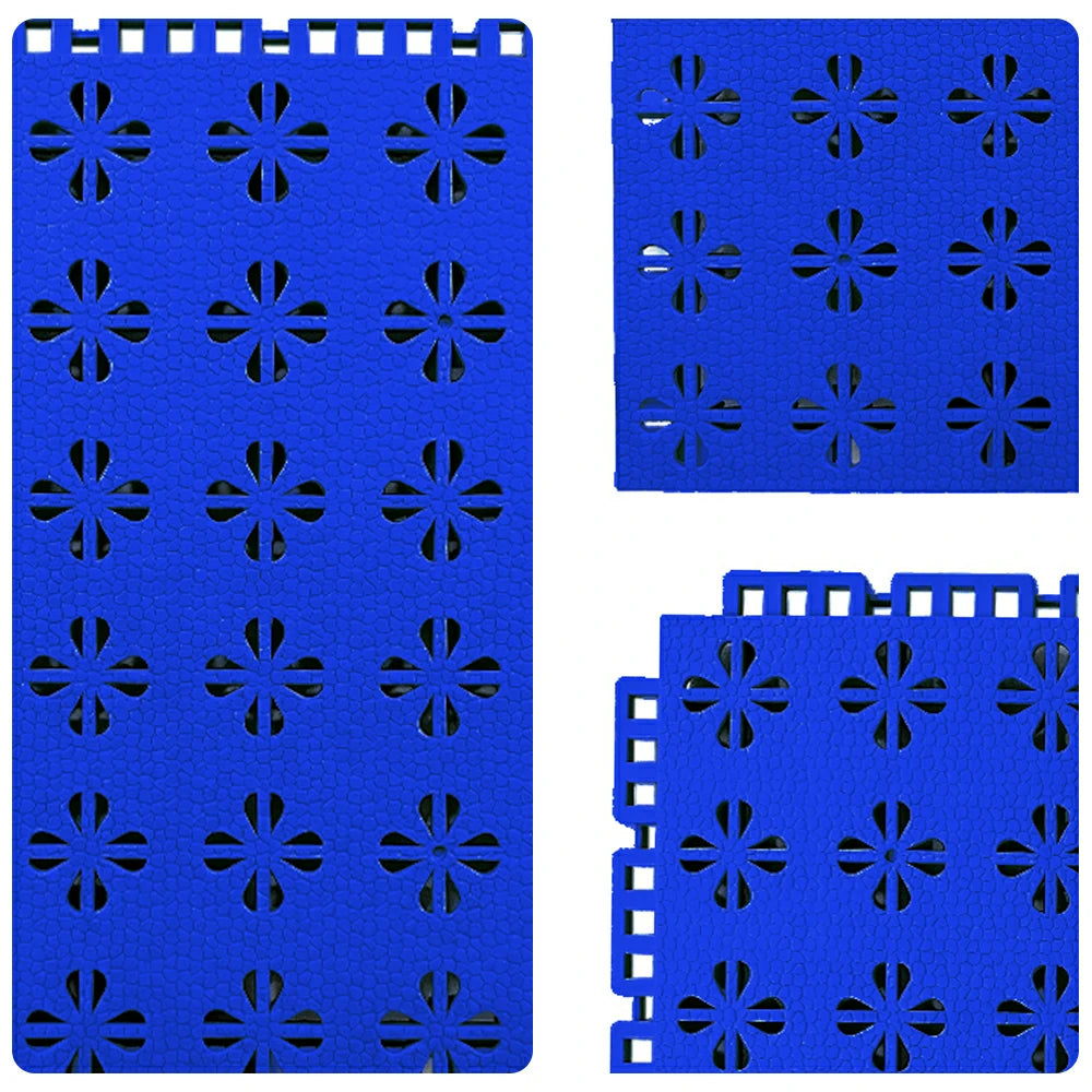 DUNK MASTER Interlocking Sports Court Tiles Anti-Slip Cushioning Drainage Flooring 10/20/30sqm Basketball Court Playground - Royal Blue