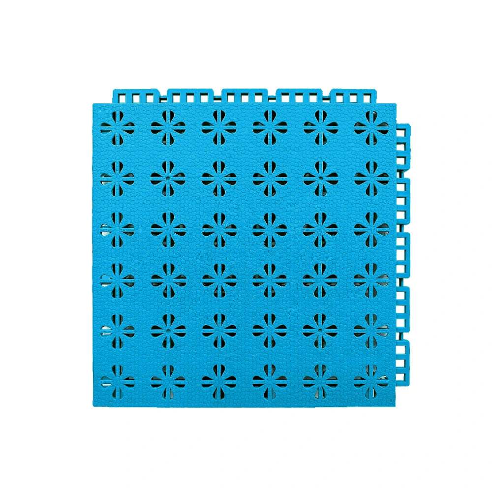 DUNK MASTER Interlocking Sports Court Tiles Anti-Slip Cushioning Drainage Flooring 10/20/30sqm Basketball Court Playground - Blue