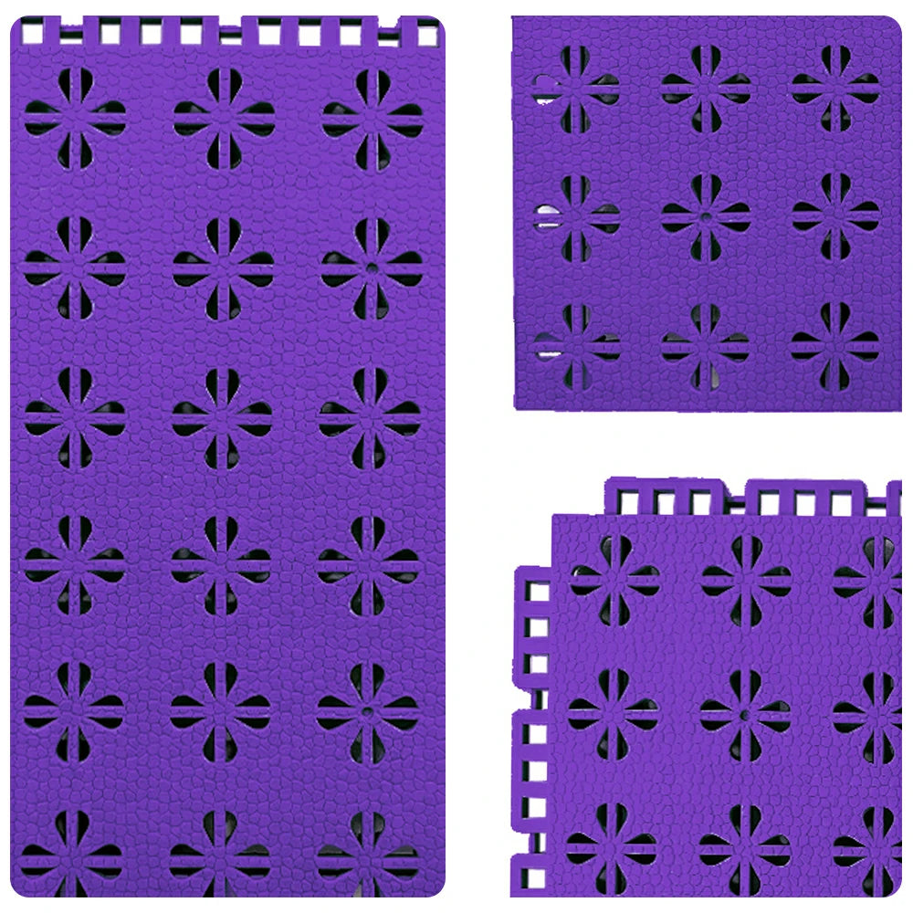 DUNK MASTER Interlocking Sports Court Tiles Anti-Slip Cushioning Drainage Flooring 10/20/30sqm Basketball Court Playground - Purple