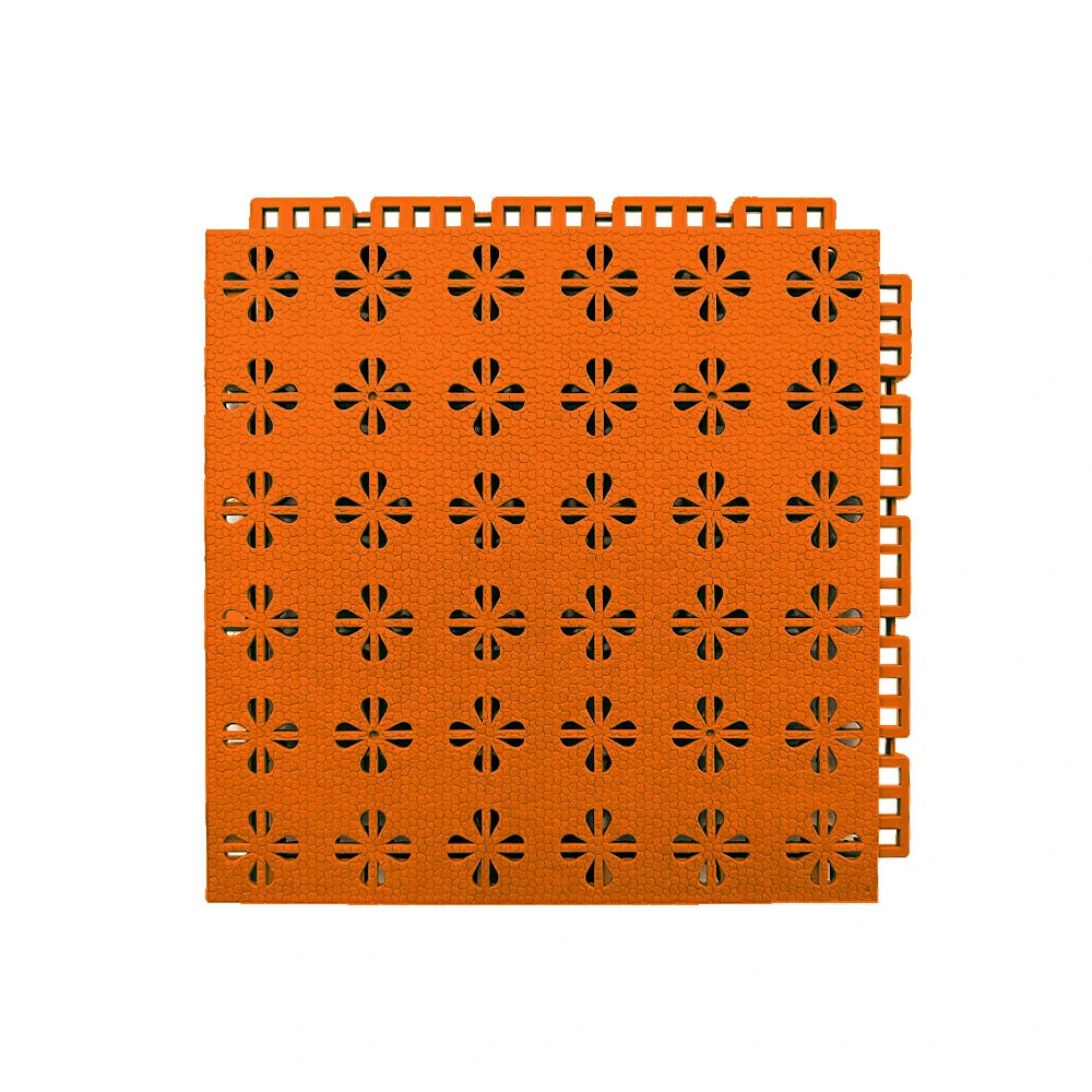 DUNK MASTER Interlocking Sports Court Tiles Anti-Slip Cushioning Drainage Flooring 10/20/30sqm Basketball Court Playground - Orange