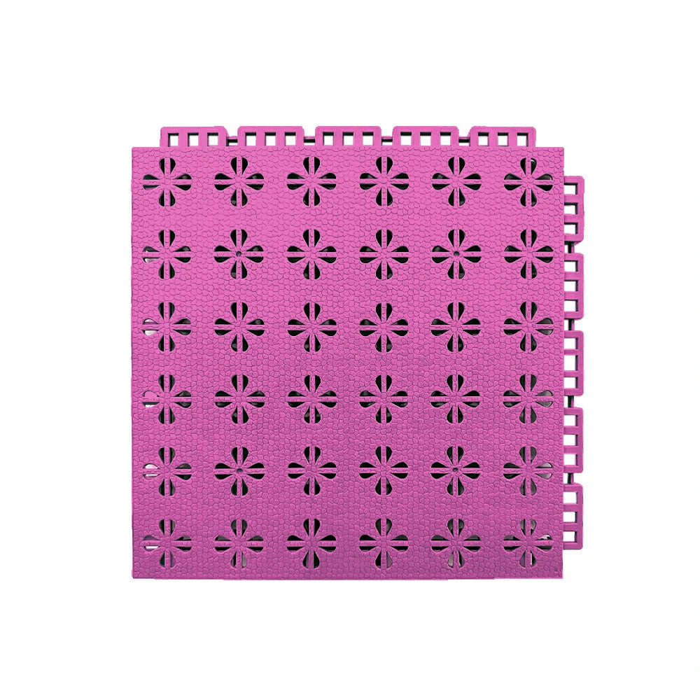 DUNK MASTER Interlocking Sports Court Tiles Anti-Slip Cushioning Drainage Flooring 10/20/30sqm Basketball Court Playground - Pink