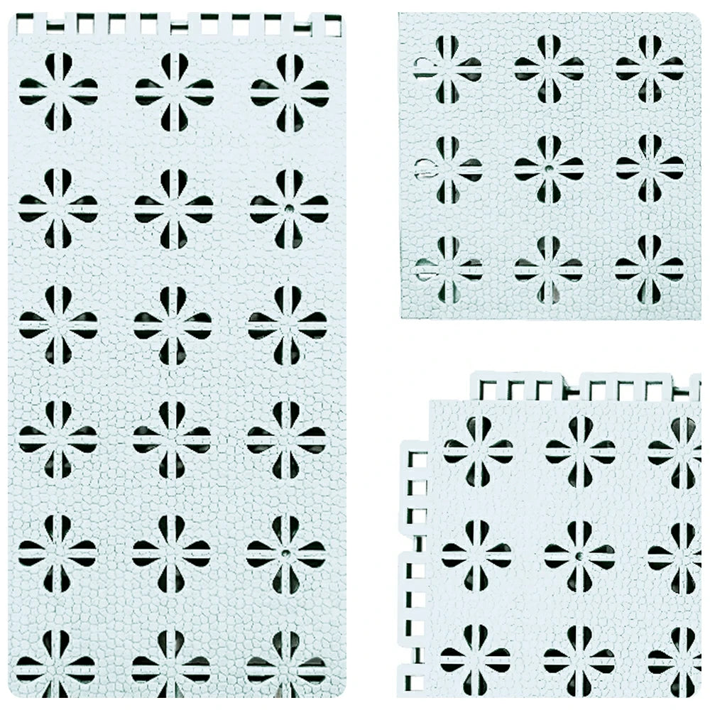 DUNK MASTER Interlocking Sports Court Tiles Anti-Slip Cushioning Drainage Flooring 10/20/30sqm Basketball Court Playground - White