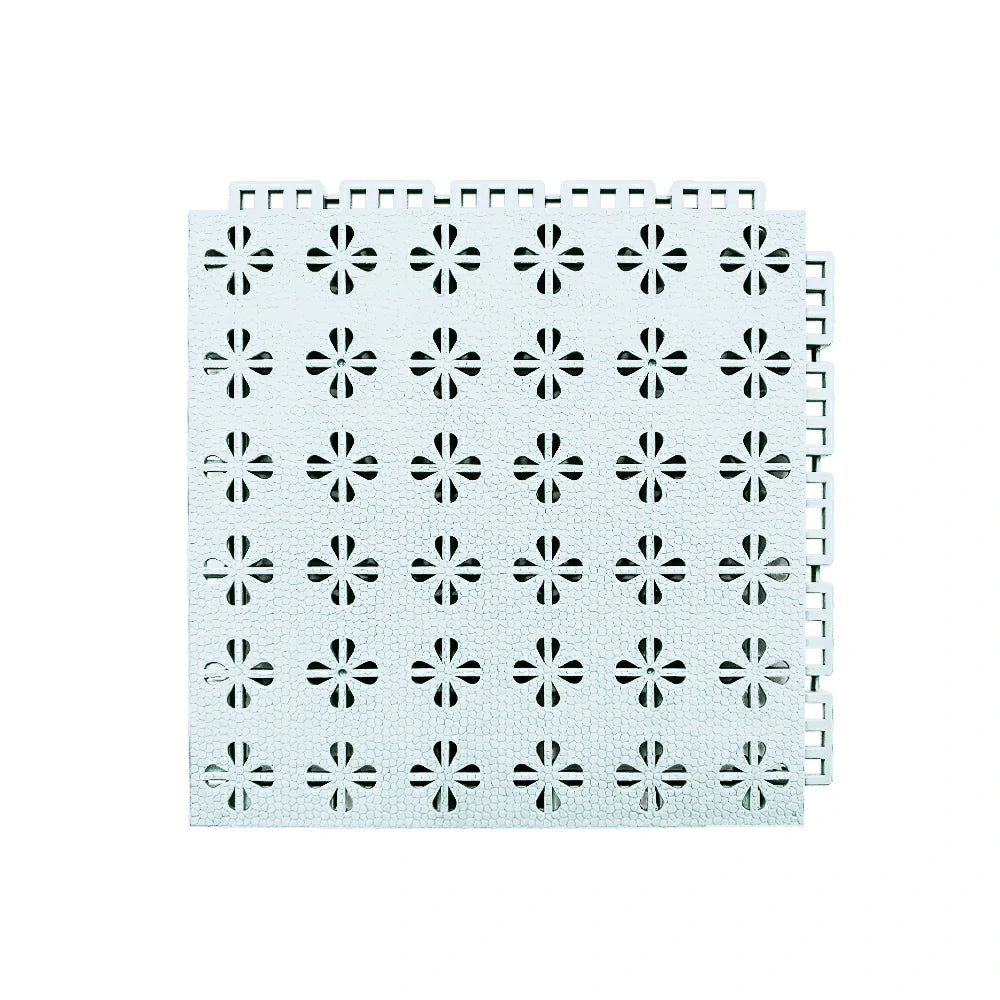 DUNK MASTER Interlocking Sports Court Tiles Anti-Slip Cushioning Drainage Flooring 10/20/30sqm Basketball Court Playground - White