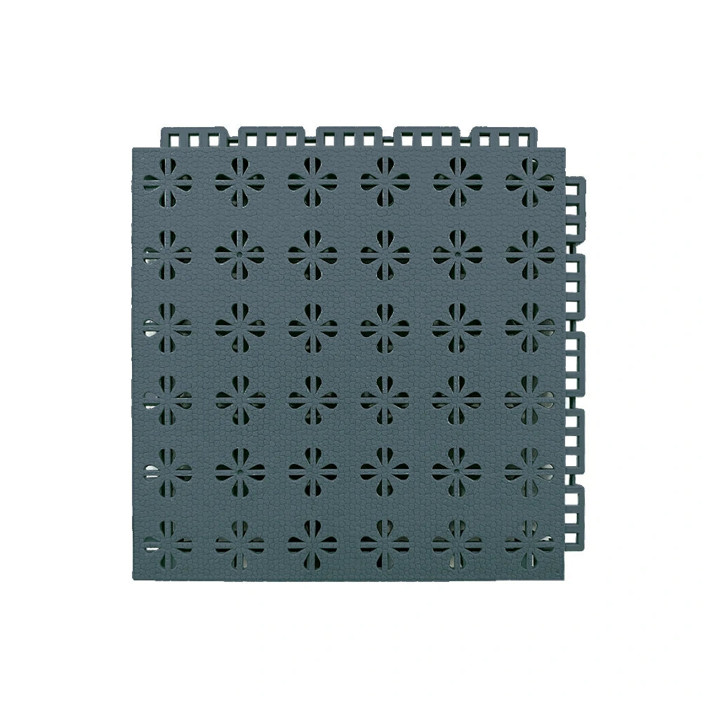 DUNK MASTER Interlocking Sports Court Tiles Anti-Slip Cushioning Drainage Flooring 10/20/30sqm Basketball Court Playground - Dark Grey