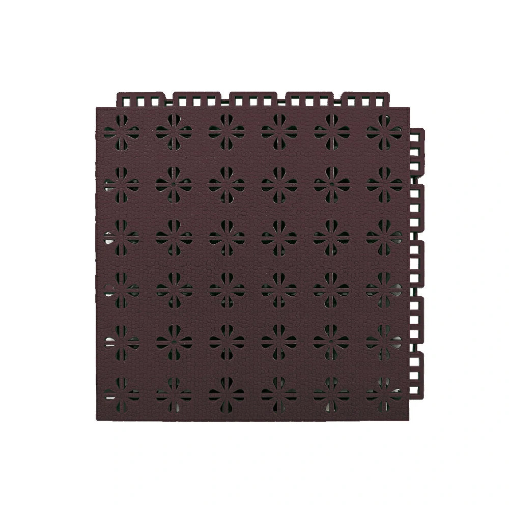 DUNK MASTER Interlocking Sports Court Tiles Anti-Slip Cushioning Drainage Flooring 10/20/30sqm Basketball Court Playground - Coffee