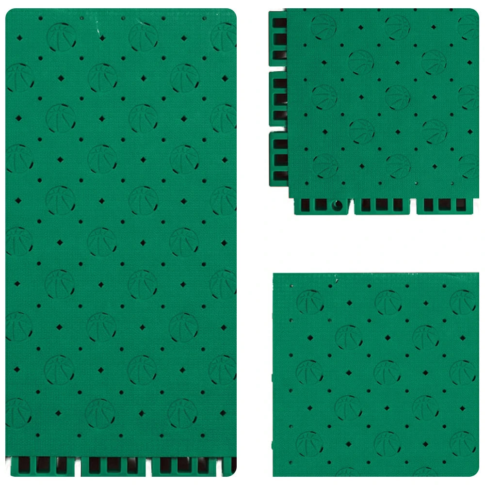 DUNK MASTER Outdoor Sports Flooring Tiles Interlocking Anti-Slip Court Floor 30.48cm Modular Tiles 10/20/30sqm Basketball Court Playground - Grass Green