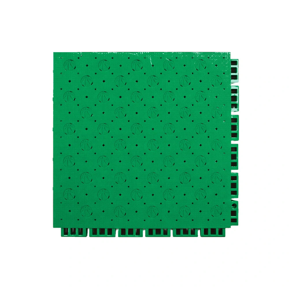 DUNK MASTER Outdoor Sports Flooring Tiles Interlocking Anti-Slip Court Floor 30.48cm Modular Tiles 10/20/30sqm Basketball Court Playground - Emerald Green